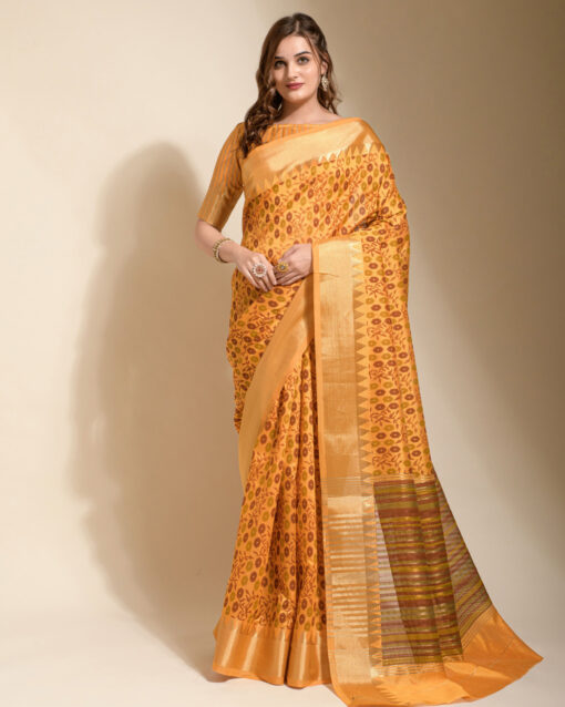 Vehemently Soft Silk Printed Party Wear Saree For Party