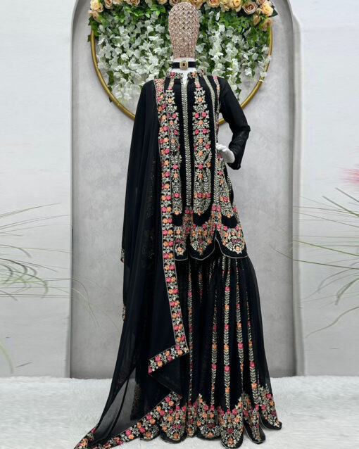 Glorious Embroidered Readymade Straight Salwar Kameez