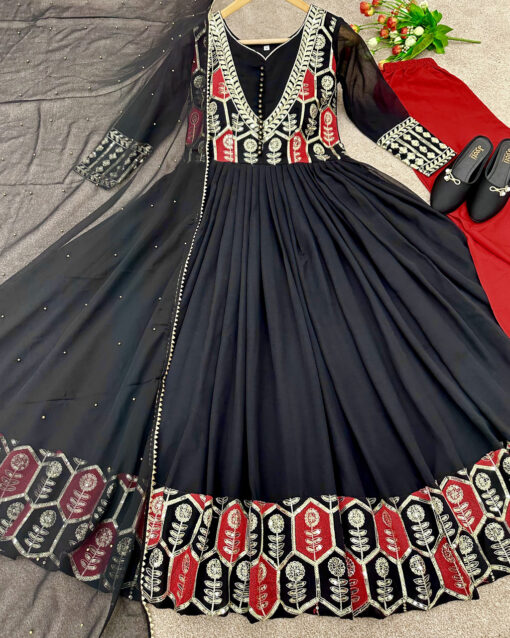 Glamorous Navy Blue Color Designer Readymade Lehenga Style Salwar Suit